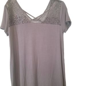 Hippie Rose Regency Core Boho Green Criss-cross Cutout Sheer Lace Sz S